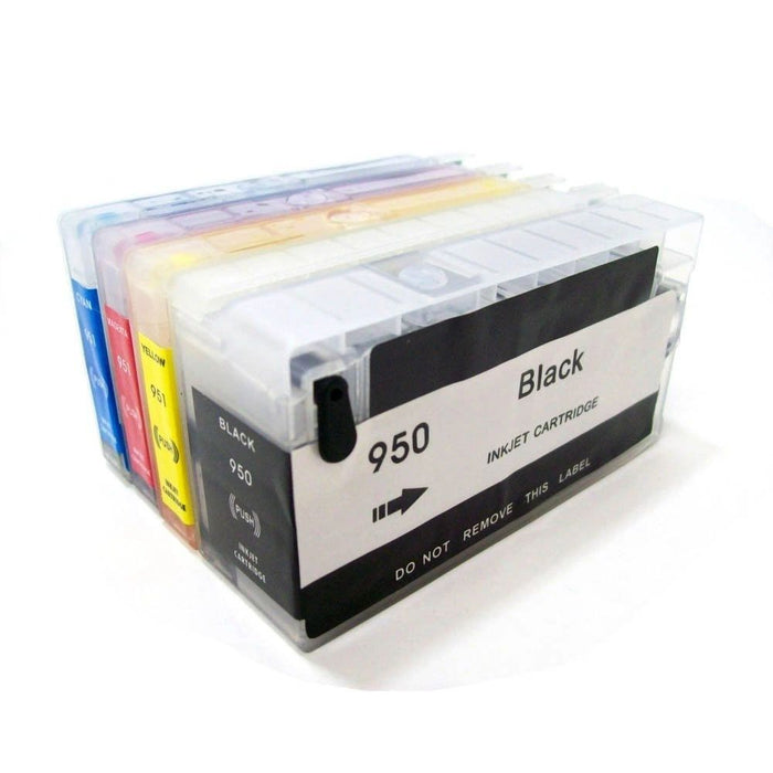 Dubaria Empty Refillable Ink Cartridge For HP 950 & 951 For Use In HP OfficeJet Pro 8100, 276dw MFP, 8600 e-All-in-One - N911g, 8600 Plus - N911n, 8600 Premium - N911a, 8610, 8620 Printers - Combo Value Pack (Cyan, Yellow, Magenta, Black)