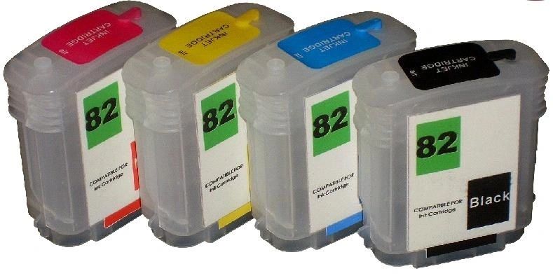 Dubaria Empty Refillable Cartridge For HP DesignJet 510 Printers Compatible With HP 82 All Four Colors