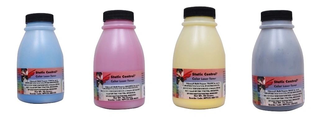 Static Control Color Toner Powder For HP 128A - CE320A / CE321A / CE322A / CE323A Color LaserJet CM1415FNW / CM1415FN / CP1520 / CP1525 / CP1525N / CP1525NW / CP1521N Printers