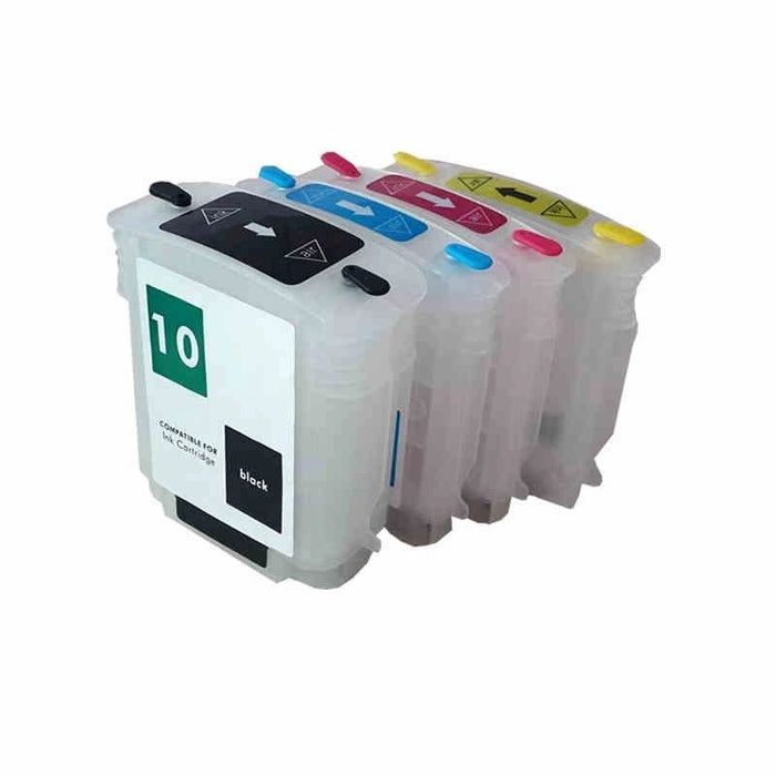 Dubaria Empty Refillable Cartridge For HP DesignJet 100 / 100 Plus 110, Business InkJet 1000 / 1100 Printers Compatible With HP 10 (69 ML) C4844A / HP 11 (28 ML) C4836A / 37A / 38A