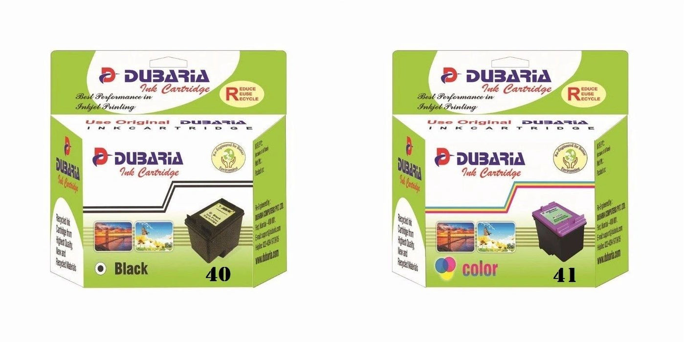 Dubaria PG 40 Black & CL 41 Color Ink Cartridge Combo For Canon PG 40 & CL 41 Ink Cartridge