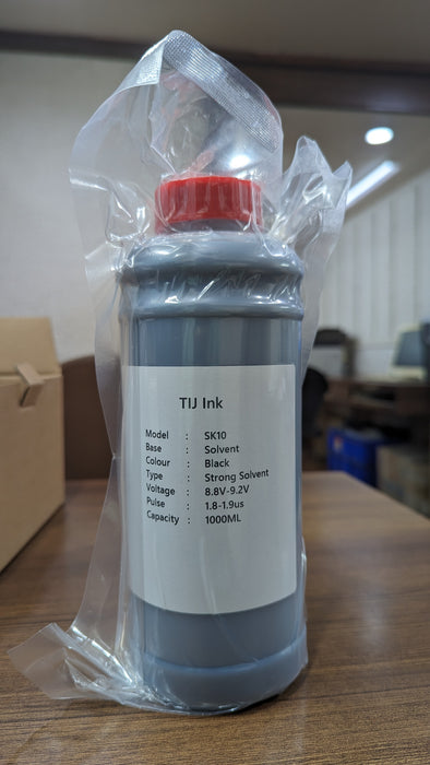Dubaria Solvent Refill Ink For TIJ 2.5 Technology InkJet Cartridges - 45, 1918, 1961, 2580, 2590 Cartridge - 1000 ML Black Ink Bottle