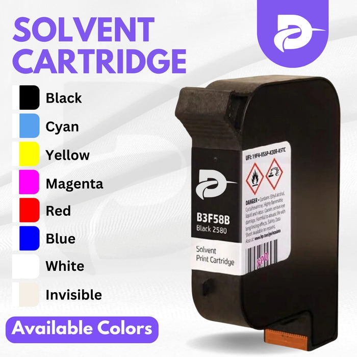 Dubaria TIJ 2.5 Solvent Ink Cartridge - White - 12.7 MM