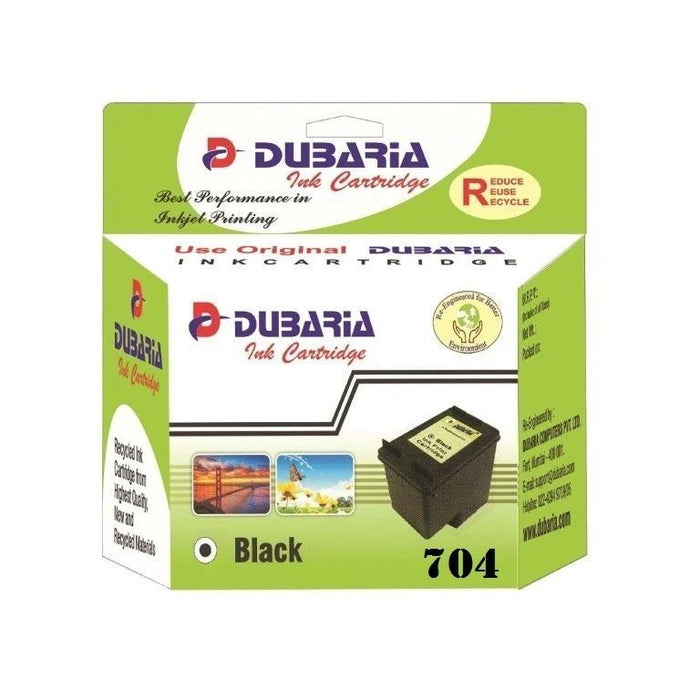 Dubaria 704 Black Ink Cartridge For HP 704 Black Ink Cartridge