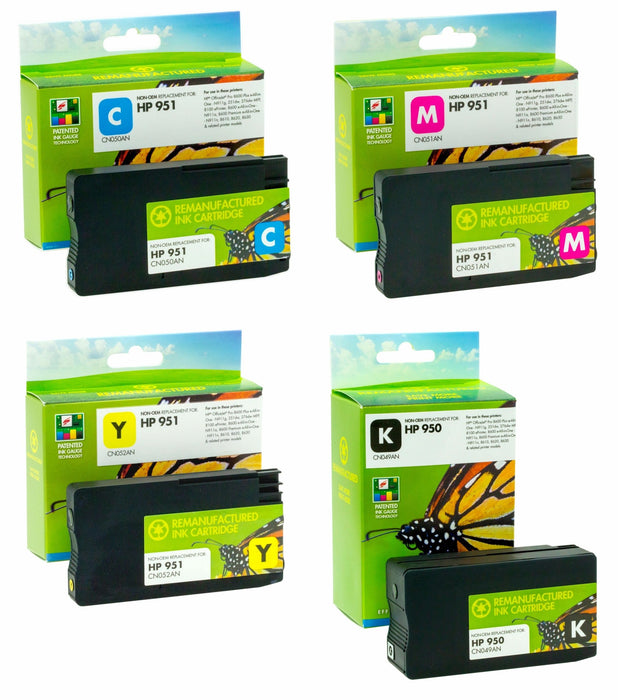 Static Control Compatible Ink Cartridges For HP 950, 951 Ink Cartridges For Use In HP OfficeJet Pro 276dw, 8600 E, 8600 Plus, 8610, 8620, 251dw, 8100, 8630 Printers