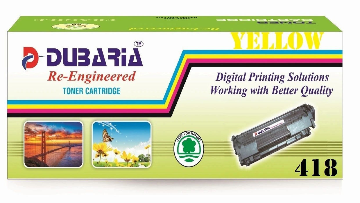 Dubaria 418 Yellow Toner Cartridge Compatible For Canon 418 Yellow Toner Cartridge