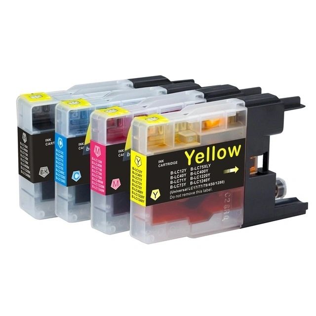 Dubaria LC 400 Ink Cartridge Compatible For Brother LC12, LC40, LC71, LC73, LC75, LC400, LC1220, LC1240 For Use In Brother MFC-J6910CDW / J6710CDW / J840N Printers - Black, Cyan, Yellow, Magenta
