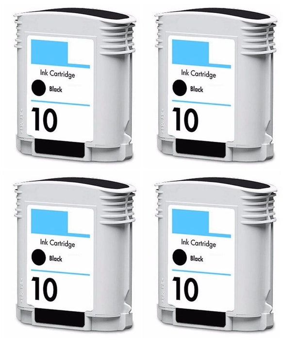 Dubaria 10 Ink Cartridge For Use In HP Business InkJet 1000, 1100 Series, 1200 Series, 2200, 2230, 2250, 2280, 2300, 2600, 2800, cp1700 Series, OfficeJet 9110, 9120, 9130, OfficeJet Pro K850 Series - Pack of 4
