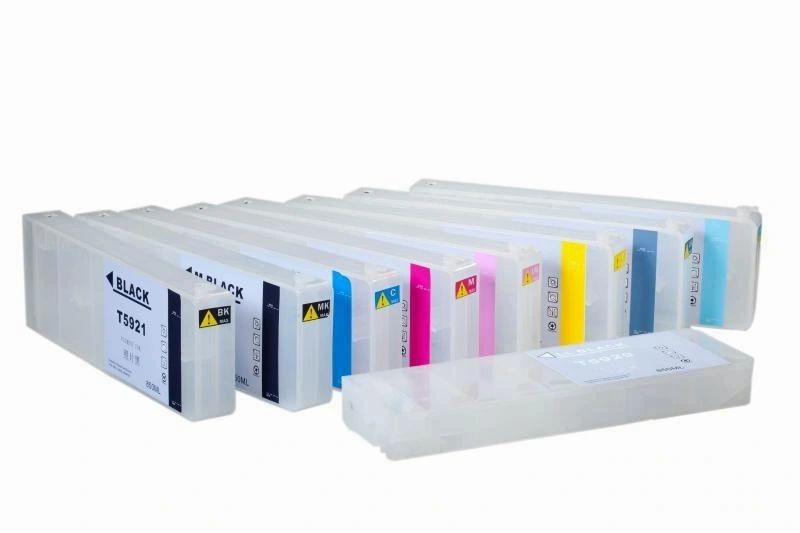 Dubaria Empty Refillable Ink Cartridges For Epson Stylus Pro 11880 Printer - 700 ML Each Cartridge Capacity - 9 Colors Set (With Stable Chip Sensors) (Chip Not Included)