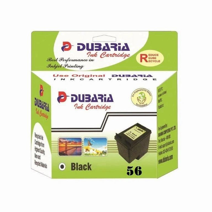 Dubaria 56 Black Ink Cartridge For HP 56 Black Ink Cartridge