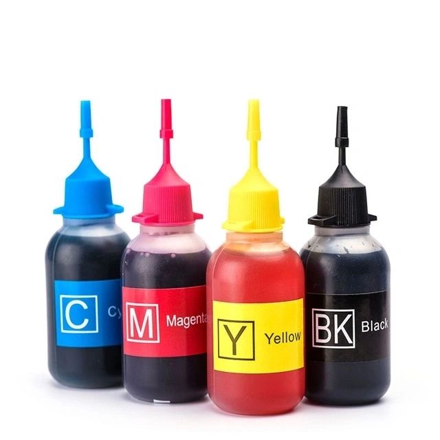 Dubaria Dye Refill Ink For Use In HP 818 Black & 818 TriColor Ink Cartridges - 30 ML Each Bottle