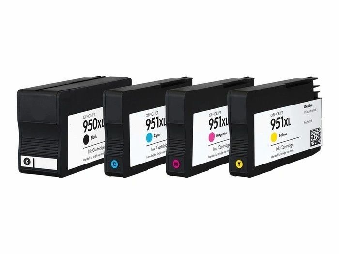 Dubaria 950 XL Black, 951 XL Cyan, 951 XL Magenta, 951 XL Yellow Combo Pack of 4 for OfficeJet Pro 276dw, 8600 E, 8600 Plus, 8610, 8620, 251dw, 8100, 8630 Printers - 2 Combo Packs