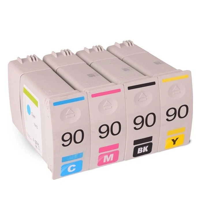 Dubaria 90 Ink Cartridge Compatible For HP 90 Ink Cartridges For Use In HP 4000, 4000PS Printers - Cyan, Magenta, Yellow & Black - Combo