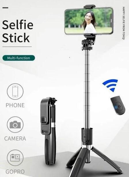 EARPHONIX Wireless Bluetooth Foldable XT-02 (K10) Mini Tripod Extendable Selfie Stick