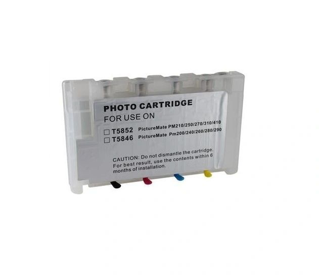 Dubaria Empty Refillable Cartridge For Epson PICTUREMATE PM 210 / 235 / 250 / 270 / 310 / 215 / 245 Portable Photo Printers Compatible With Epson T5852