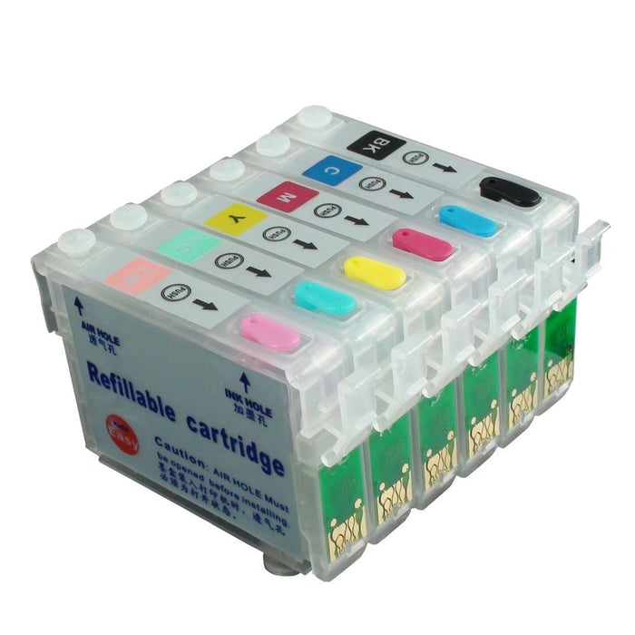 Dubaria Empty Refillable Cartridge For Epson Stylus T 60 Printers Compatible With Epson T0851N / 52N / 53N / 54N / 55N / 56N