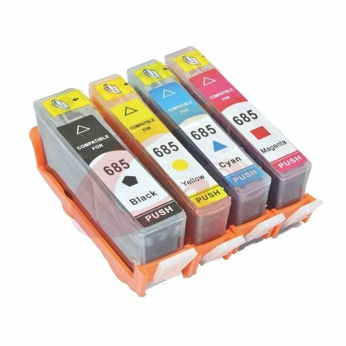 Dubaria 685 Black, Cyan, Magenta & Yellow - All four Color Ink Cartridges Combo For HP Deskjet Ink Advantage 3525, 4615, 4625, 5525, 6525 e-All-in-One Printers