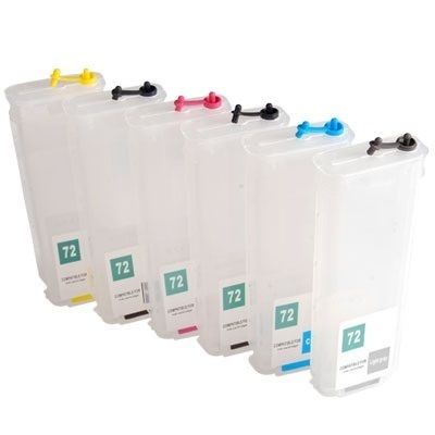 Dubaria Empty Refillable Ink Cartridges Compatible For HP 72 Ink Cartridges For Use In HP DesignJet T610 series, T620, T770, T770 HD, T790, T1100, T1300, T2300 eMFP & ePrint & Share Printers