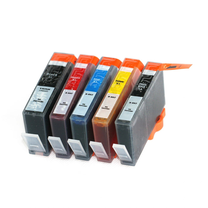 Dubaria 862 XL Ink Cartridges Compatible For HP 862 XL For Use In HP Photosmart C410d, B111g, B211e, C311a, C5388, C6388, D5468, B209a, B210a, C309g, C309a, C310a - Cyan, Magenta, Yellow, Black & Photo Black - Combo Value Pack