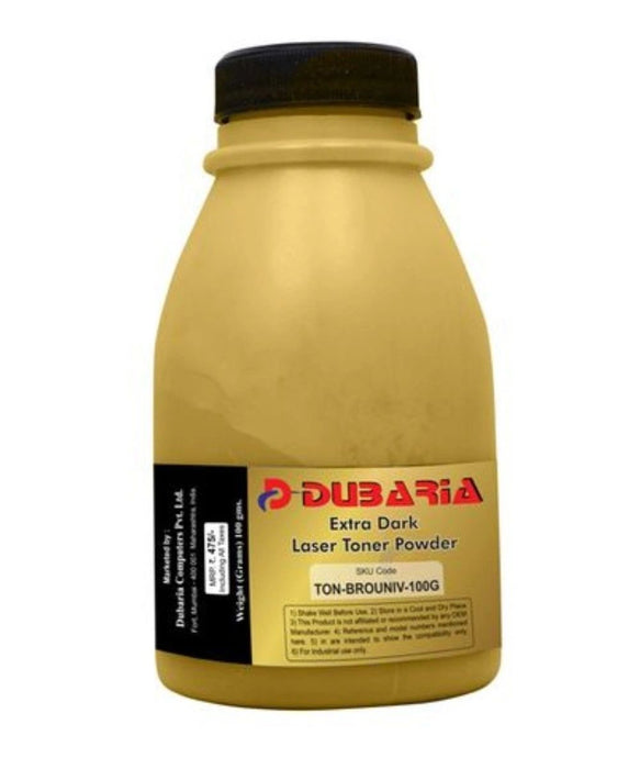 Dubaria Extra Dark Toner Powder For Brother TN 450 / TN 2260 / TN 2280 / TN 2060 / TN 1020 / TN 2080 / TN 2130 / TN 2365 / TN 3320 Toner Cartridges - 100 Grams