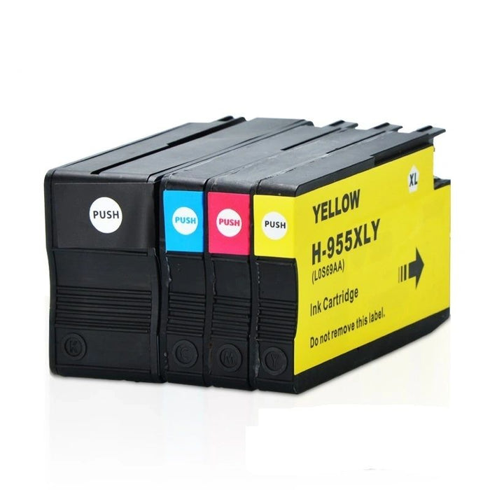 Dubaria 955 XL Ink Cartridge Cyan, Magenta, Yellow & Black (959XL) For HP 955 XL For Use In HP OfficeJet Pro 7740, 8210, 8216, 8700, 8710, 8715, 8716, 8717, 8720, 8725, 8727, 8730, 8740, 8745 All-in-One Printer, HP OfficeJet Managed MFP P27724dw Printer
