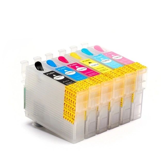Dubaria Empty Refillable Cartridge For Epson T50 / T59 / TX810FW / TX710W / R290 / TX700 / TX 720 / TX 800W Printers Compatible With Epson T0822 / 24 / 25 / 21 / 23 / 26