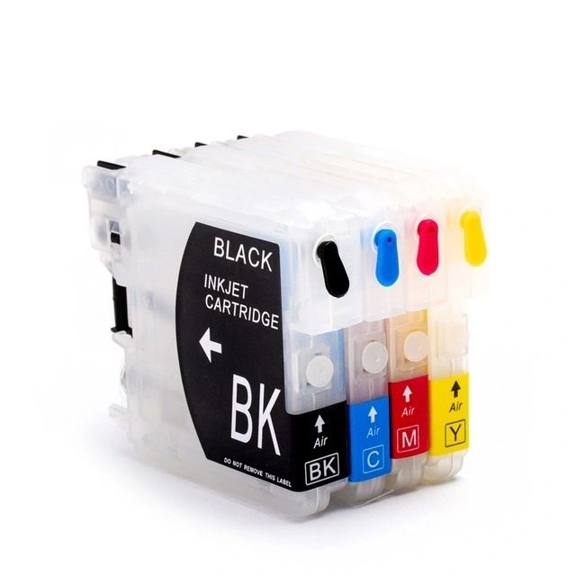 Dubaria Empty Refillable Cartridge For Brother J 125 / 415 / 615 Printers Compatible With Brother LC39 / 61 / 67 / 980 / 985 / 1100 Ink Cartridges - OEM Size