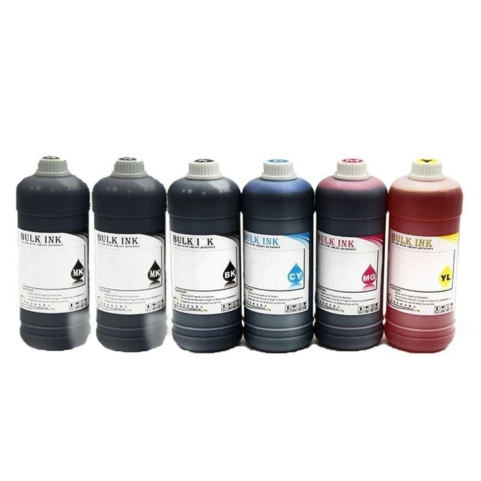 Dubaria Refill Ink For Canon iPF 605 / 510 / 610 / 750 / 710 / 850 / 671 Printer Compatible With Canon PFI 101 / 102 / 103 / 104 / 105 - Cyan, Magenta, Yellow, Photo Black, Matte Black, Matte Black - 200 ML Each Bottle