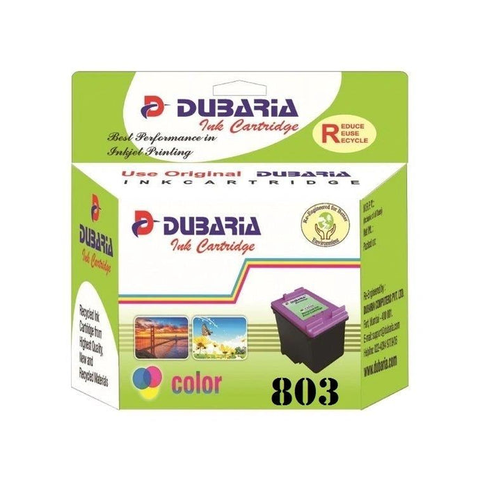 Dubaria 803 TriColor Ink Cartridge For HP 803 TriColor Ink Cartridge For Use In HP DeskJet 1112, 1111, 2131, 2132 Printer