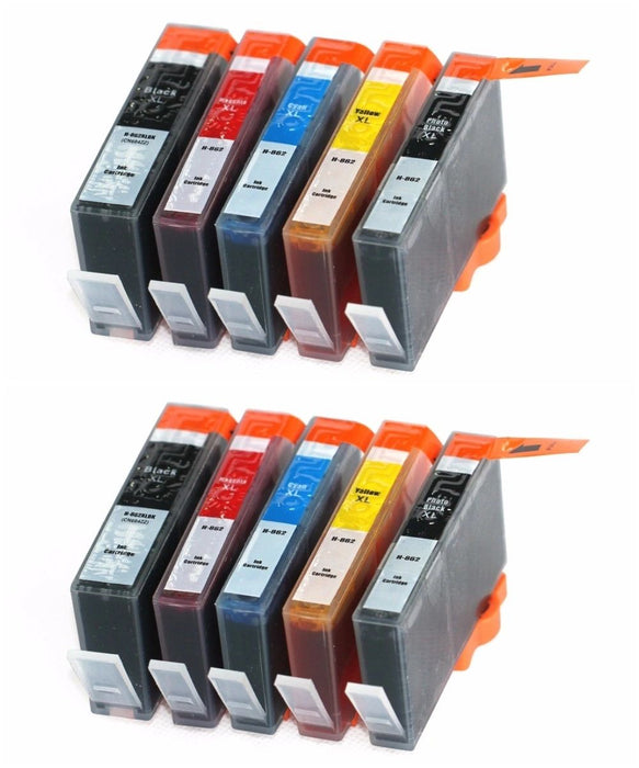 Dubaria 862 XL Ink Cartridges Compatible For HP 862 XL Ink Cartridges Photo Black, Black, Cyan, Magenta & Yellow - 2 Combo Packs