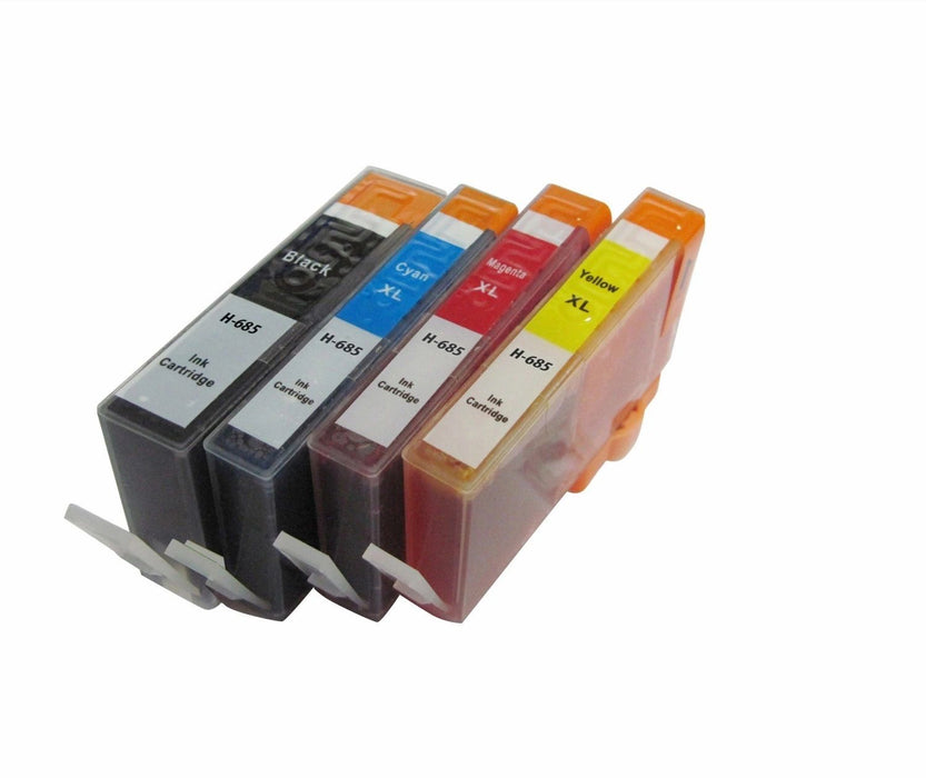 Dubaria 685 Black, Cyan, Magenta & Yellow - All four Color Ink Cartridges Combo For HP Deskjet Ink Advantage 3525, 4615, 4625, 5525, 6525 e-All-in-One Printers
