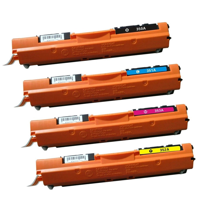 Dubaria 130A Toner Cartridge Bundle Combo Compatible For HP 130A - CF350A / CF351A / CF352A / CF353A Toner Cartridge Combo For HP Color LaserJet Pro MFP M176n / M177fw Printer