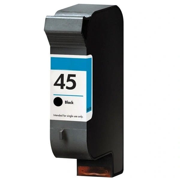 Dubaria 45 Black Ink Cartridge Compatible For HP 45 / 51645AA Black Ink Cartridge For Use In HP DeskJet 712, 720, 722, 820, 830, 832, 850, 855, 870, 880, 882, 890, 895, 930, 932, 935, 950, 952, 960, 970, 990, 995, 1100, 1120, 1180, 1220 Printers