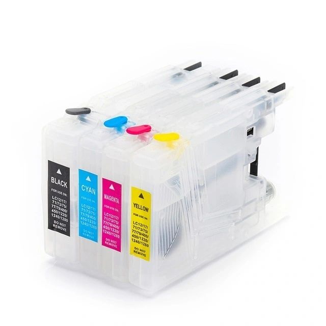Dubaria Empty Refillable Cartridge For Brother J 430 / 625 / 6510 Printers Compatible With Brother LC400 - OEM Size
