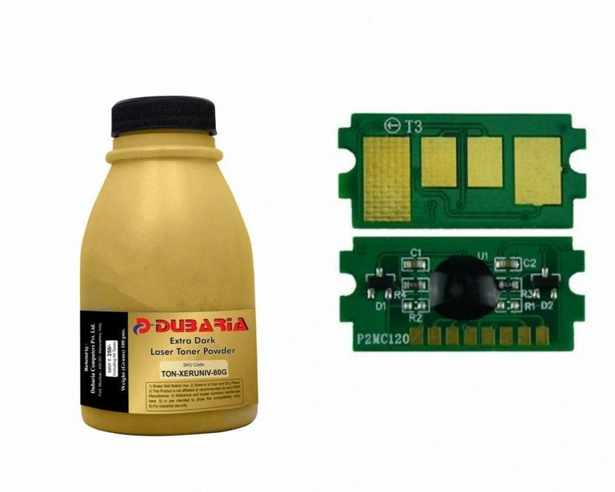 Dubaria Toner Powder & Chip Combo For Kyocera TK-1114 Toner Cartridge For Use In Kyocera Ecosys FS-1020MFP, FS-1025MFP, FS-1040, FS-1060DN, FS-1120MFP, FS-1125MFP Printers