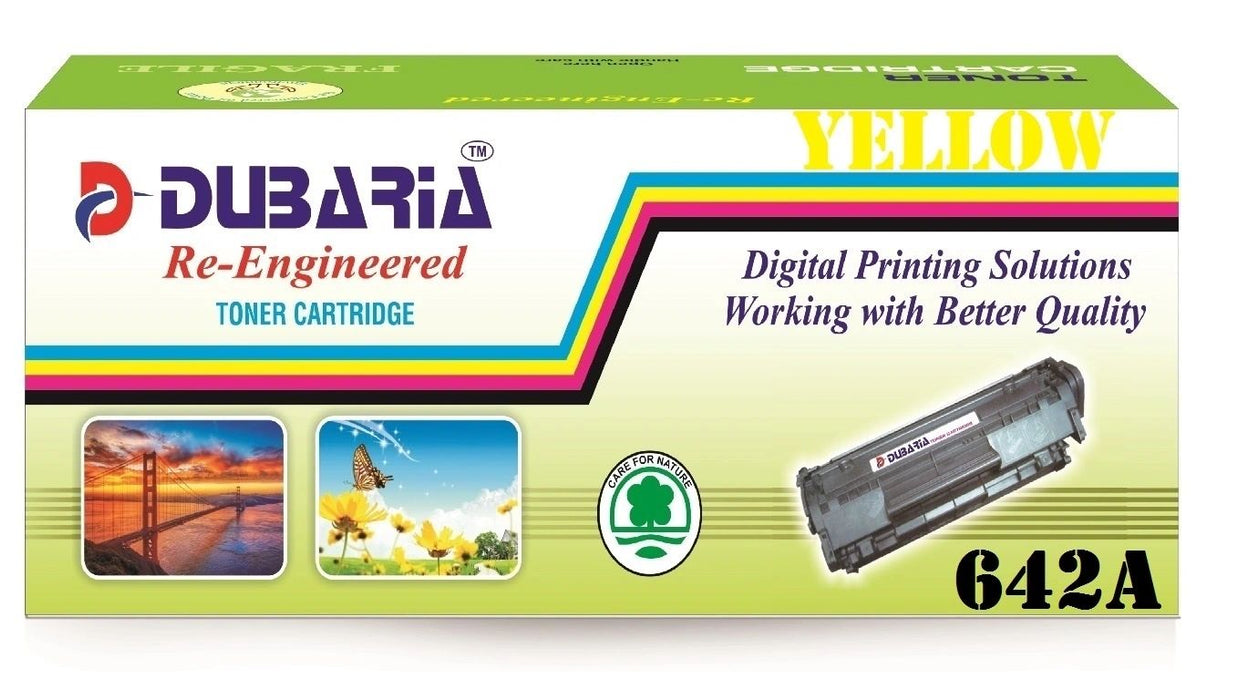 Dubaria 642A Compatible For HP 642A Yellow Toner Cartridge / HP CB402A Yellow Toner Cartridge HP Color LaserJet CP4005, CP4005dn,