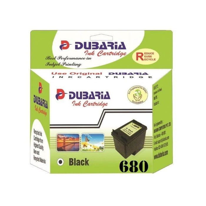 Dubaria 680 Black Ink Cartridge For HP 680 Black Ink Cartridge