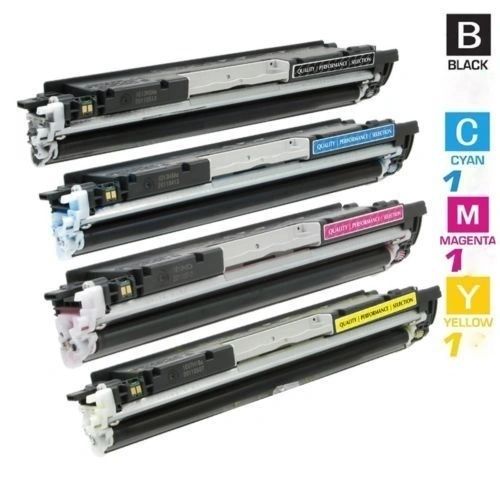 Dubaria 126A Toner Cartridge Bundle Combo Compatible For HP 126A - CE310A, CE311A, CE312A, CE313A Color LaserJet Pro 100 MFP M175nw / CP 1025nw / TopShot LaserJet Pro M275 MFP