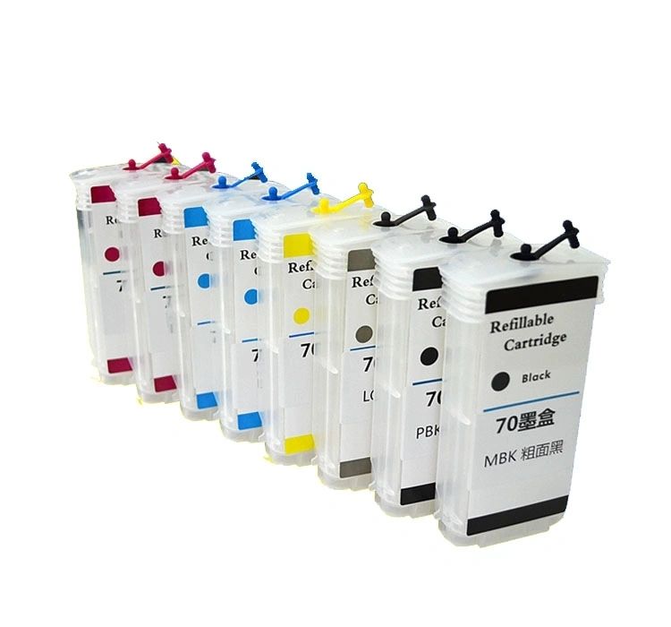 Dubaria Empty Refillable Cartridge For HP Z 2100 & Z 3200 Printers Compatible With HP 70 All 8 Colors
