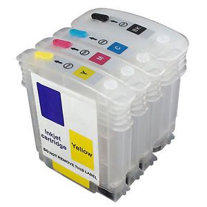 Dubaria Empty Refillable Cartridge For HP DJ 111 Printer Compatible With HP 82 Black & 11 Cyan, Yellow & Magenta - 69 ML