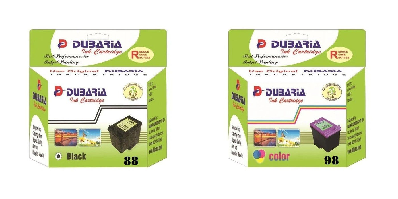 Dubaria PG 88 & CL 98 Ink Cartridge Combo Compatible For Use In Canon PIXMA E500, 510, 600, 610